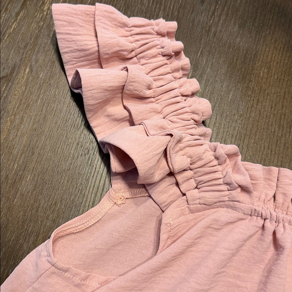 Pink Ruffle Top and Shorts Set - Picture 2 of 5